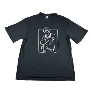 Reebok Hip Hop Black T Shirt 50 Years Of Hip Hop Dancing Embroidered Size Large